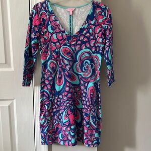 Lilly Pulitzer Dress, Size Small, Blue and Pink Print